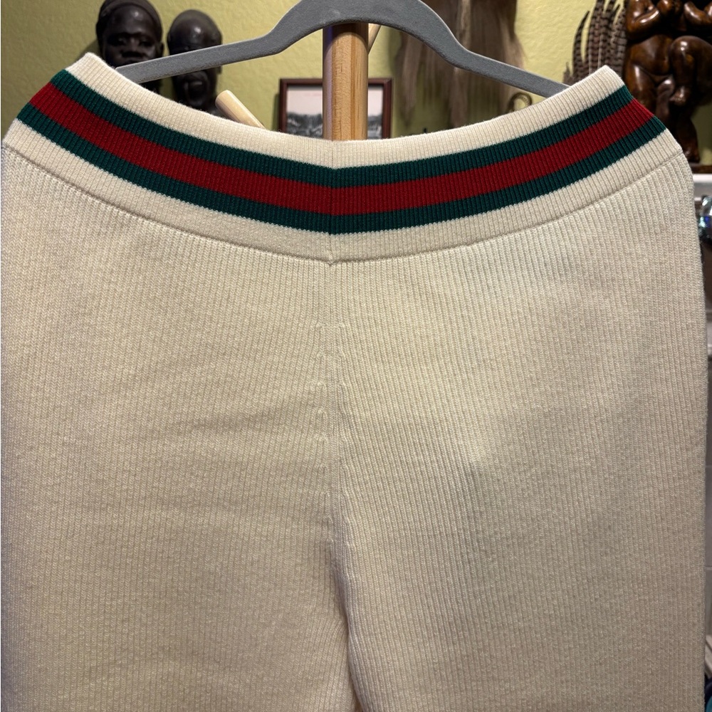 Gucci Cream Joggers with Red and Green Accents - Picture 3 of 8